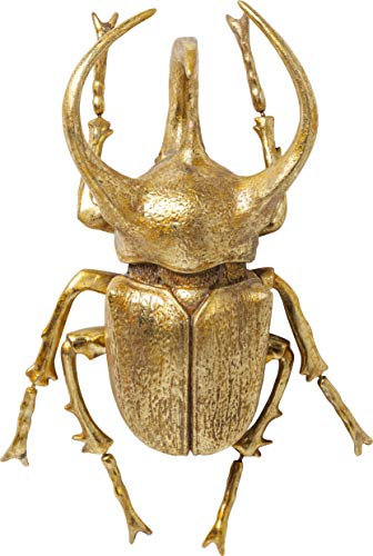 Kare Design Wandschmuck Atlas Beetle, Gold, Deko Objekt, Deko Figur, Käfer Motiv, 36x26x15 cm (H/B/T)
