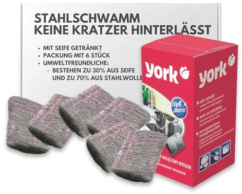 Estropajo para cocina con jabón 6 unidades York