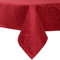 EUGAD Tischdecke Damast Ornamente Seidenglanz Kringel/Circle Design Tafeldecke mit Saum, Tischtuch Größe & Farbe wählbar, Edel Tisch Decke Abwaschbar und Bügelfrei, Eckig 130x160 cm Dunkelrot