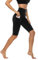 Anwell Laufhose Damen Thermo kurz Elastisch Rot Sommer mit Tasche Hoher Bund Schwarz XXL
