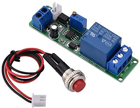 DC 12V Temporizador Ajustable Retardo Módulo De Temporizador Módulo de Apagado 30VDC/250VAC Interruptor de Tiempo de relé de temporización 1~10 Segundos para Temporizador Equipo