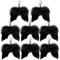 Folytiy 12Pcs Angel Feather Wings Christmas Decorations Fluffy Feather Baubles Hanging Ornaments for Christmas Tree Xmas Birthday Wedding Party Arrangement (Black)