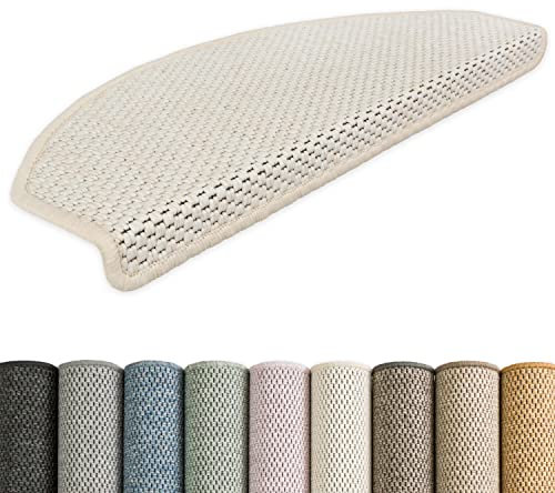 Kettelservice-Metzker Stufenmatten Göteborg kombinierbar mit Teppich Läufer Hellbeige Halbrund 15er Set