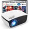 TOPVISION Mini Beamer, 7500L Tragbarer Heimkino Beamer Unterstützung 1080P Full HD [Bildschirm Inklusive] Video Beamer kompatibel mit Smartphone/TV-Stick/PS5/PC/Laptop, RD850