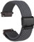 WOCCI 20mm Gewebtes Nylon Uhrenarmband für Damen und Herren, Schnellverschluss, Verstellbare Schwarze Schnalle (Grau)