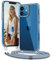 Vaykwo Handykette mit Band für Apple iPhone 12 Mini Hülle - Necklace Handyhülle - Transparente Case zum Umhängen mit Kameraschutz und Bildschirmschutz - Blau