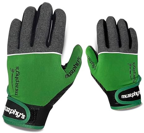 Murphys V2 Gaelic Football Adult's Gloves, Premium Latex Field Players Mittens, Durable Hook and Loop Closure