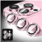 Kucheed Bling Camera Lens Protector for iPhone 12 Pro, Glitter 9H Tempered Glass Camera Cover Film Stickers, Sparkling Automatic Alignment Individual Metal Rings Phone Accessories