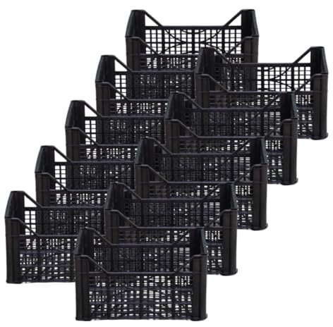 Cassetta in plastica per frutta e verdura, cesti agricoli, impilabile, sovrapponibile, raccolta di frutta e verdura, strumenti per l'agricoltura, 30x40x20cm (10, GAE)