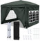 Herrselsam Gazebo 3 x 3 m, pavillon 3x3 wasserdicht stabil Winterfest，partyzelt mit Lätzchen Winterproof，Zelt UV Protection 50+ High Density Tarpaulin faltpavillon Gazebo 3 x 3 m Garden Gazebo(grau)