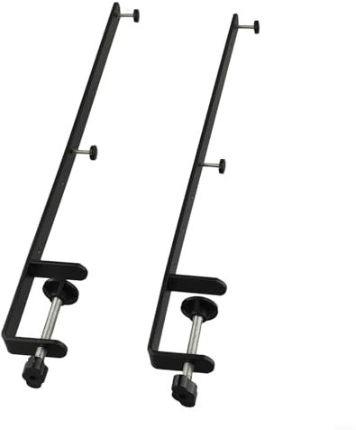 Jonikuper Erweiterte Schreibtischklemme, 2er-Set, Stecktafel-Befestigungshalterung, Schreibtisch-Halterung, effektive Befestigungsklammern für Gaming und Büro-Setup-Organisation