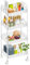Mimoke Carrito con ruedas de 3/4 niveles con ruedas de 360° para cocina, baño, oficina, dormitorio, móvil, resistente, ideal para guardar utensilios, aperitivos y cosméticos (blanco, 4 niveles)