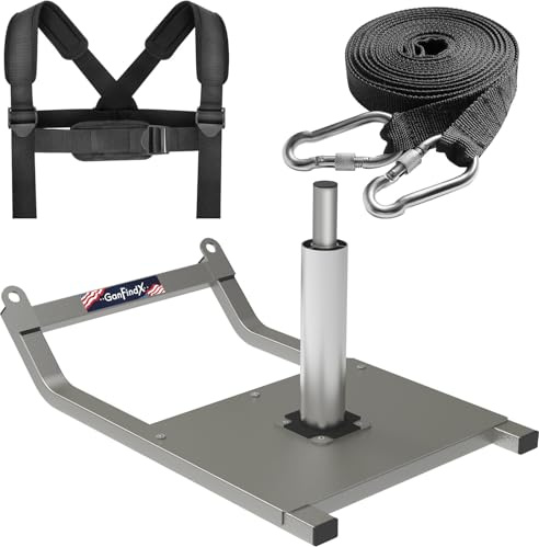 GanFindX Weight Sled, Workout Fitness Training Sled, Speed Training Sled for Athletic Exercise, Fitness Strength Training and Speed Improvement, Suitable for 1 & 2 Weight Plate