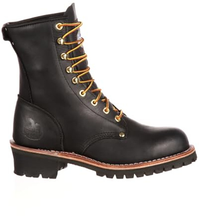 Georgia Boot Logger Work Boot, Black, Size 13(W)