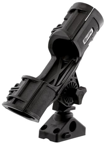 Scotty Orca Angelrutenhalter mit 241L Seitendeck-Halterung, Schwarz