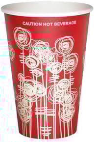 Paper Vending Cup 9oz 25cl Swirl Design (Pack of 1000) HHPAVC09A