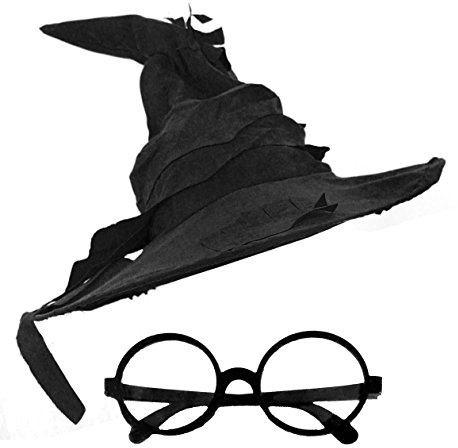 I LOVE FANCY DRESS LTD SCHWARZER Zauberer Hut MIT Einer RUNDEN Brille