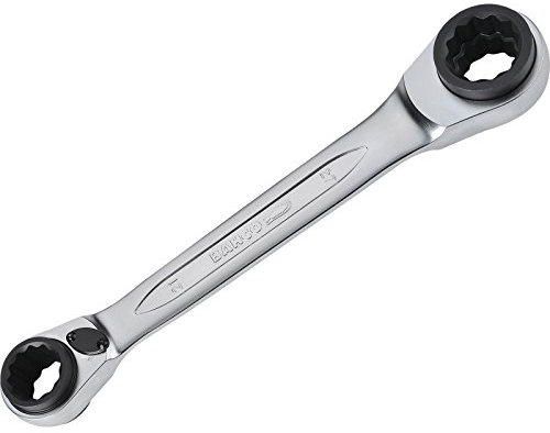 Precise Engineered Bahco Reversible Ratchet Spanner 21-27mm [Pack of 1] - w/3yr Rescu3® Warranty