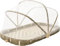 Plateau en bambou avec cloche en filet synthétique Longueur 60 cm