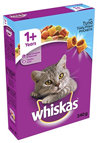 Whiskas Dry Cat Food with Tuna, Adult 1+ Complete, 340g