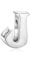 Charm con lettera dell'alfabeto, A, in vero argento Sterling adatti per braccialetti Pandora Letter J