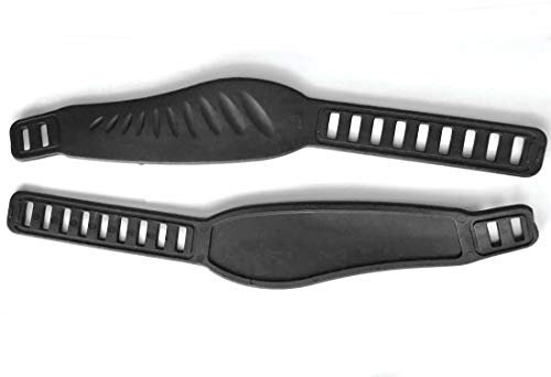 1 Paar (L+R) Life Fitness Stationärräder kompatible lange Pedalriemen | (5,1 cm B x 31,5 cm L), Aftermarket für Heimtrainer Fahrrad | beidseitig Schlitze | strapazierfähig verstellbar | von SBD
