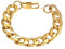 PROSTEEL Herren Armband 21cm 18k vergoldet Panzerkette Armband 13mm breit kubanische Glieder Link Kettenarmband Armkette, gold