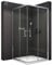 BERNSTEIN Duschkabine 80x80cm Höhe 195cm Eckdusche Eckeinstieg mit Schiebetür Duschabtrennung EX506 mit Chrom Aluminiumprofile 6 mm starkes ESG Sicherheitsglas in Klarglas mit Nano