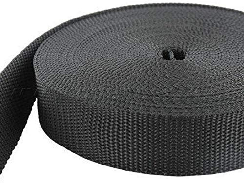 ggm PP-Gurtband 10 m x 30 mm schwarz – 1,4 mm stark – Polypropylen Gurtband UV-beständig – Robustes Nähband & Gurtmaterial für Taschen, Rucksäcke, Hundeleinen, Outdoor, DIY & Ladungssicherung