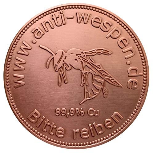 Anti-Wespen Schreck Biene Untersetzer Medaille Abwehr Kupfer Gesundheit Schutz Deckelchen