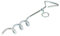 URBNLIVING Large Heavy Duty Cork Screw Style Metal Tent Ground Peg Camping Tenting (1 Peg)