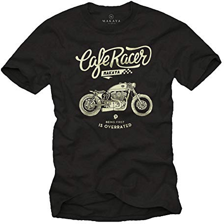 Geschenke für Motorradfahrer - Motorrad T-Shirt für Herren mit Spruch - Vintage Biker Motiv Schwarz M