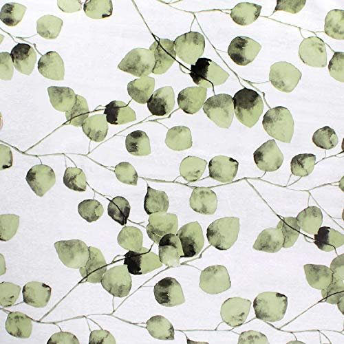 ORYX Mantel Hule Rectangular Hojas Verdes. Impermeable Antimanchas PVC 140 cm. x 20 Metros. Rollo Recortable. Interior y Exterior