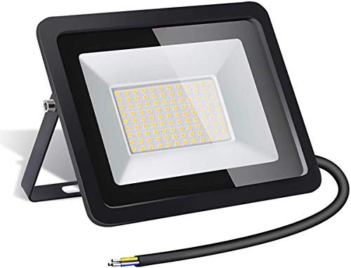CTWUYOU 10W LED Projecteur Extérieur IP68 Projecteur Imperméable 6500K Projecteur Blanc Froid Applique Murale Jardin Lumière , Éclairage Lumière De Sécurité pour Entrepôt Cour Route Et Stade