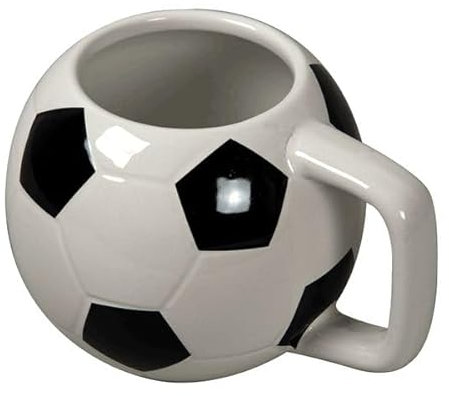 Taza con diseño de balón de fútbol