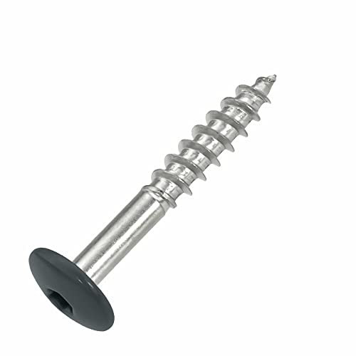 SCREW REBEL Fassadenschrauben 4,8x32 TX20 - RAL 7016, Anthrazitgrau - 100 Stück Edelstahl A2 Trespo