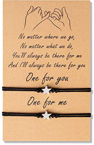 VGWON - 2 Freundschaftsarmband Partnerarmbänder, Beste Freunde Geschenke Gleichheit Versprechen Armbänder, Schmuck Geschenke für Freunde Paare Familie