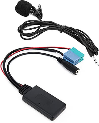 Akozon Adattatore per Microfono, Adattatore per Microfono per Auto DC 12V Bluetooth 5.0 di Ricambio per Cavo Ausiliario per Auto per Fiat Grande Punto