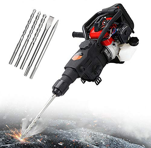 32.7CC Petrol Concrete Breaker 2 Stroke Gasoline Jack Hammer Rotary Breaker Chiselling Demolition Jackhammer