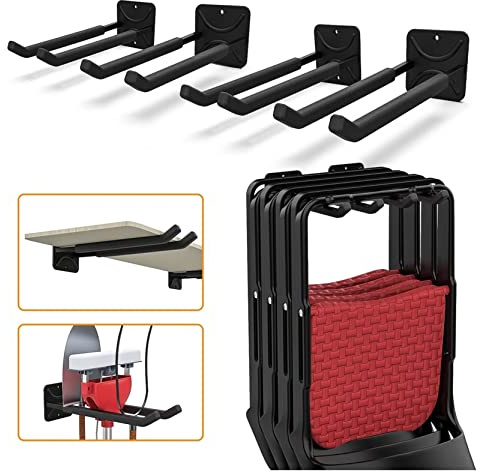 TORACK 4-Pack Garage Storage System Hooks, Wall Mount Tool Organizer