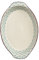 Auflaufform aus dickwandiger Keramik Retro-Print, 34,5 x 23,5 x 6 cm