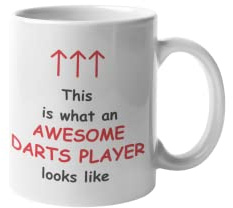 Super Lemon This is What an Awesome Sports Man Looks Like Mug Mothers Day Fathers Day Christmas Secret Santa Birthday Footballer Rugby Cricket Swimming Cycling (Awesome Darts Player)