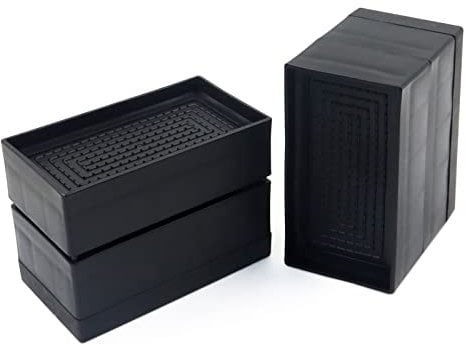 Yitexin Lot de 2 rehausseurs de lit, rehausseurs de Meubles, rehausseurs de lit rectangulaires, Robustes, empilables et réglables, rehausseurs de Table pour Bureau, Hauteur de 8 cm