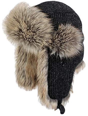 nster Winterhüte, Bomberhut Winter Bomberhüte Faux Pelz Wärme Hüte Trooper Trapper Hut Fliegerkappen t Ohrklappe
