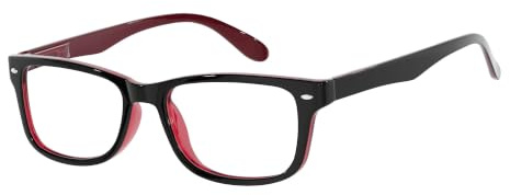 Eyekepper Vintage Lesebrille mit Federscharnieren, Rot, +2,50 dpt | Klassisches Vintage-Design, leichter Kunststoffrahmen, komfortable Federscharniere, geeignet für Damen und Herren beim Lesen