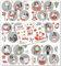 Adventskalender Aufkleber Set - selbstklebende Zahlen Etiketten 1-24 - zum selbst Befüllen ideale Deko für Weihnachten - Geschenke für Freunde und Familie - dv_1141