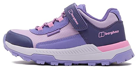 Berghaus Kids’ Galactic Low Walking Shoe with High Traction Sole, Waterproof, Breathable, Lightweight (Purple, UK Footwear Size System, Little Kid, Numeric, Medium, 10)