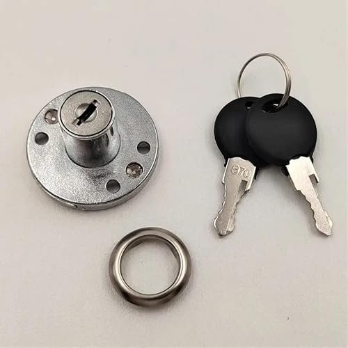 MAS19 SERRATURA PER MOBILI E CASSETTI SCRIVANIA ARGENTO A CHIAVE CILINDRO 16X20