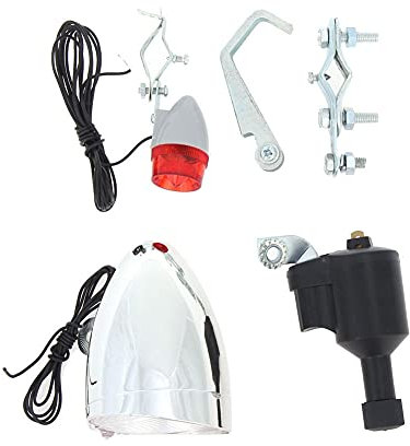 Piarktoy Luce della bici Bicicletta Motorizzata Bici Attrito Dinamo Generatore Testa Posteriore 6V 3W Bike Acessories