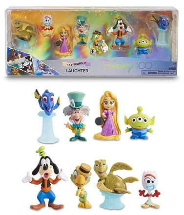 Famosa Disney 100 - Pack Laughter, Sammelspielzeug mit Disney-Charakteren, enthält 8 Verschiedene Figuren, 100 % offizielle Lizenz, 12 zum Sammeln, 3 Jahre, (DED16200)